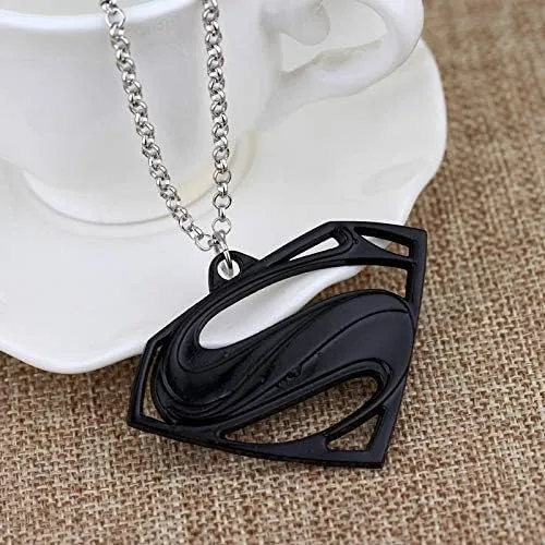 Yellow Chimes Necklaces Yellow Chimes Pendant for Men Black Men Pendant Superman Warner Bros Super Hero Hollywood Style Chain Pendant for Boys and Men
