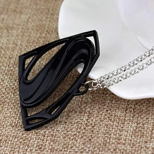 Yellow Chimes Necklaces Yellow Chimes Pendant for Men Black Men Pendant Superman Warner Bros Super Hero Hollywood Style Chain Pendant for Boys and Men