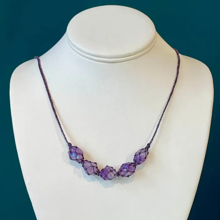 Carina Schott Netted Lavender Aura Necklace Necklaces
