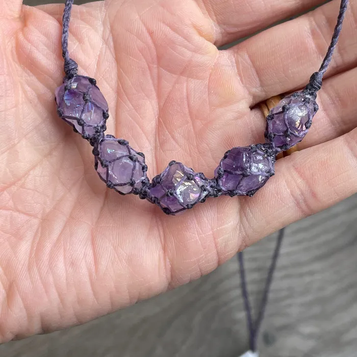 Carina Schott Netted Lavender Aura Necklace Necklaces