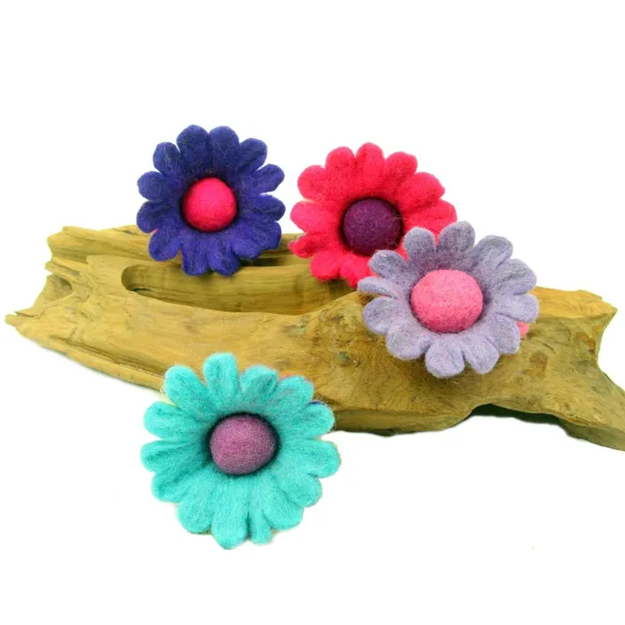 Earrings Global Crafts Felt Fairy Dolls