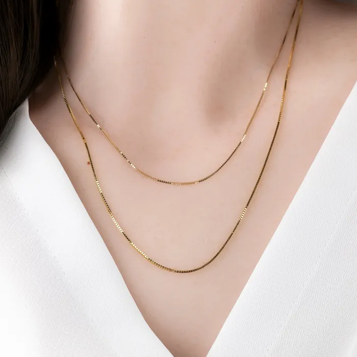 Envero Jewelry Necklaces Box Chain Necklcae Envero Jewelry Necklaces Box Chain Necklcae