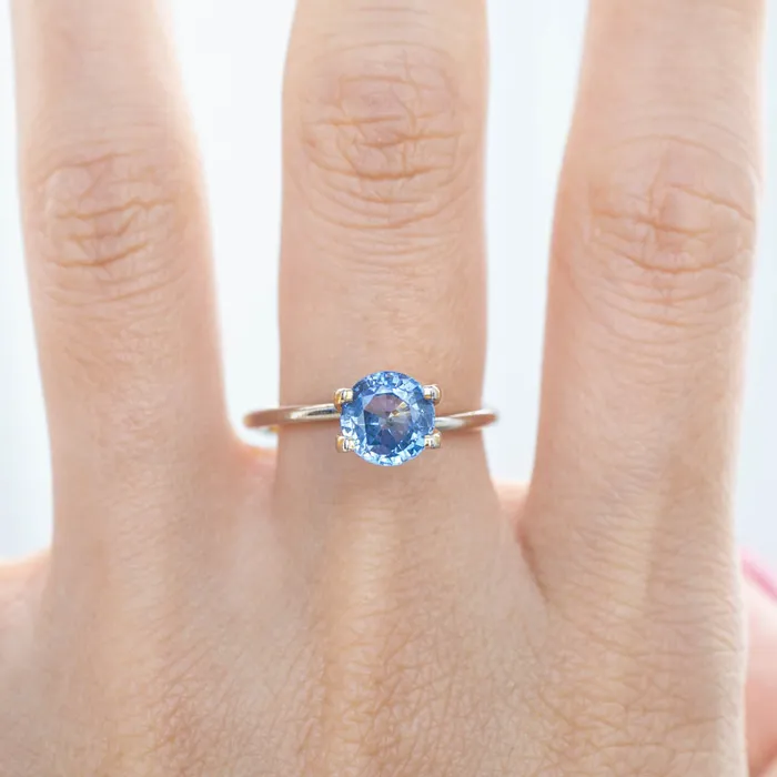 Envero Jewelry Rings 184ct Round Cut Blue Ceylon Sapphire SR227 Envero Jewelry Rings 184ct Round Cut Blue Ceylon Sapphire SR227