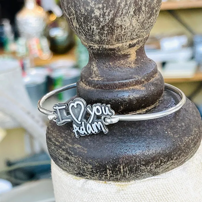 HeidiJHale Designs Bracelets Sterling Silver Framed Handwritten Necklace or Bracelet