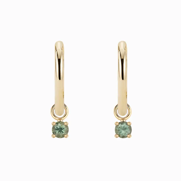 Hoop Charm Prong Setting Envero Jewelry Earrings Hoop Charm Prong Setting Envero Jewelry Earrings