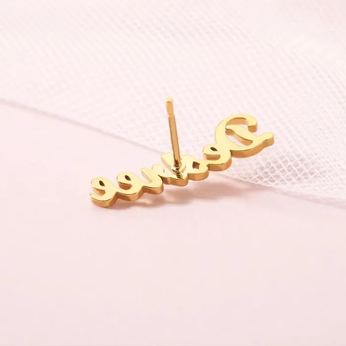 Juzan Jewelry Earrings Personalized Name Earrings