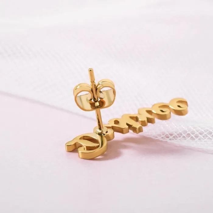 Juzan Jewelry Earrings Personalized Name Earrings