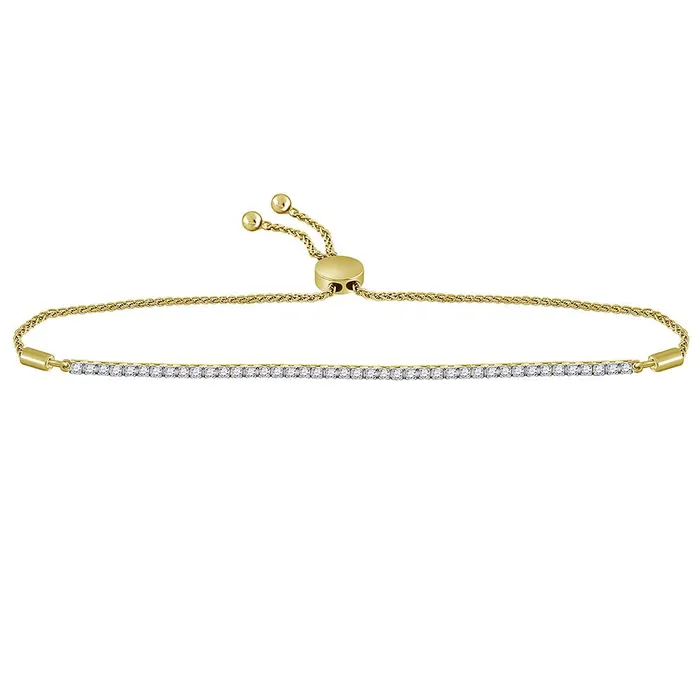 mayamila 10kt Yellow Gold Womens Round Diamond Bolo Bracelet 100 Cttw Bracelets mayamila 10kt Yellow Gold Womens Round Diamond Bolo Bracelet 100 Cttw Bracelets