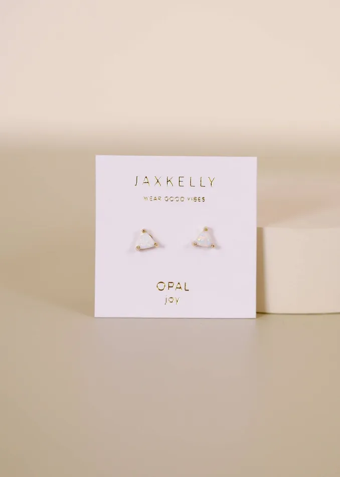 Mini Energy Gem White Opal JaxKelly Rings