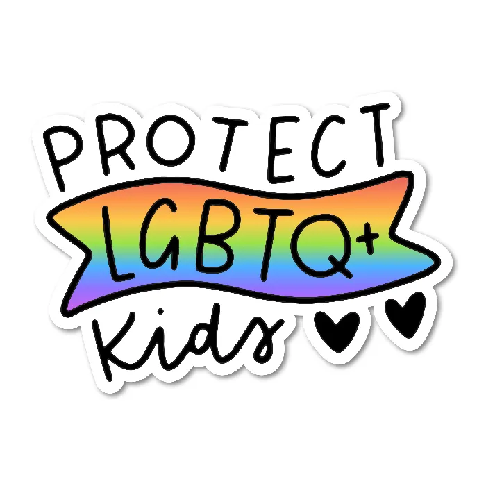 Protect LGBTQ Kids Sticker Mouthy Broad Earrings