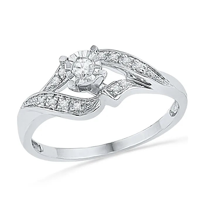 Rings 10kt White Gold Womens Round Diamond Solitaire Bridal Wedding Engagement Ring 16 Cttw mayamila Rings 10kt White Gold Womens Round Diamond Solitaire Bridal Wedding Engagement Ring 16 Cttw mayamila