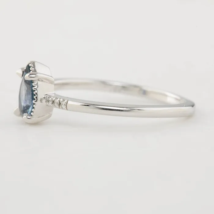 Rings Envero Jewelry Grace Ring 062ct Pear Cut Blue Montana Sapphire 14k White Gold One of a kind Rings Envero Jewelry Grace Ring 062ct Pear Cut Blue Montana Sapphire 14k White Gold One of a kind