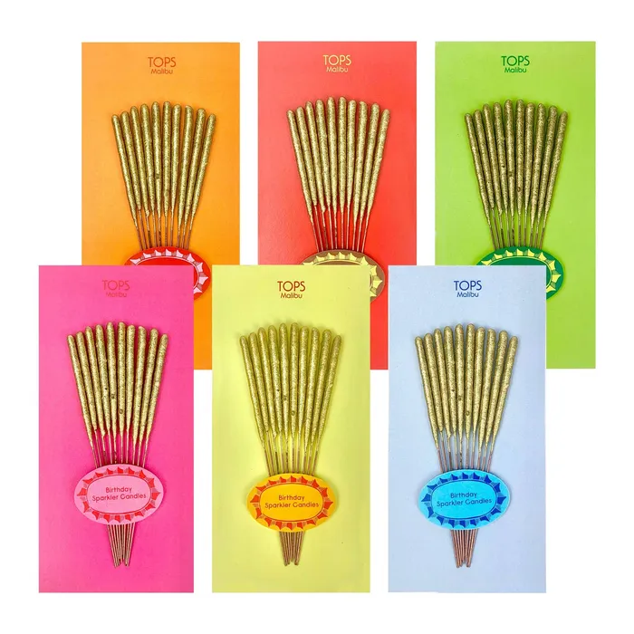 TOPS Malibu Mini Birthday Sparkler Candles Asst Color Earrings