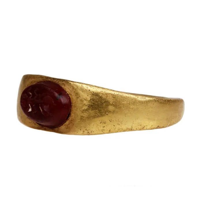 Ancient Roman Ant Intaglio Ring Bell Bird Antiques Rings