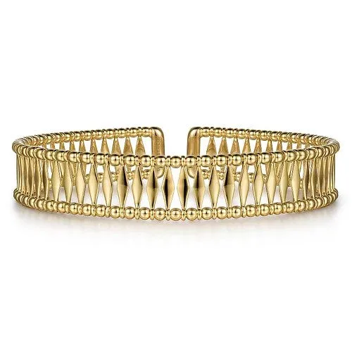 Bracelets 14K Yellow Gold Bujukan Cuff Bracelet GABRIEL CO