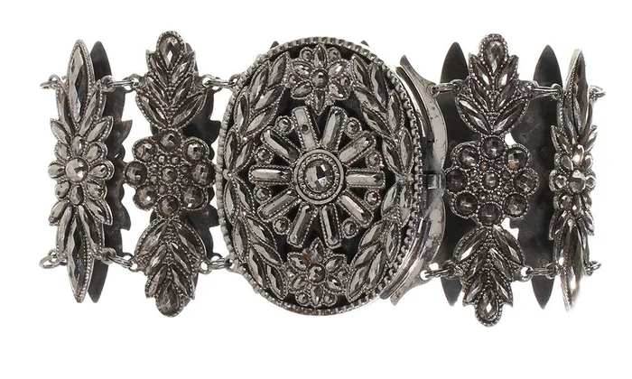 Bracelets Bell Bird Antiques Early 19th Century French Cut Steel Plaque Bracelet