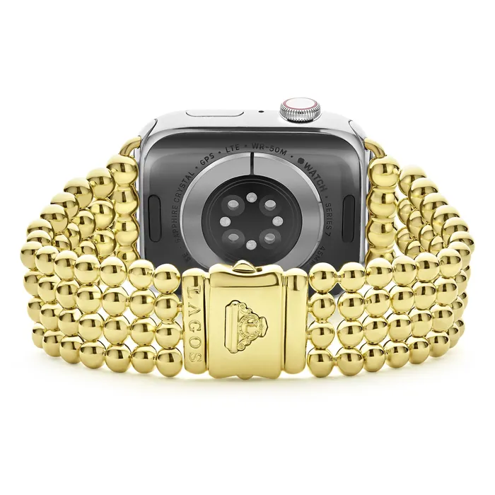 Bracelets LAGOS Smart Caviar 18K Gold Infinite Caviar Beaded Watch Bracelet 4249mm