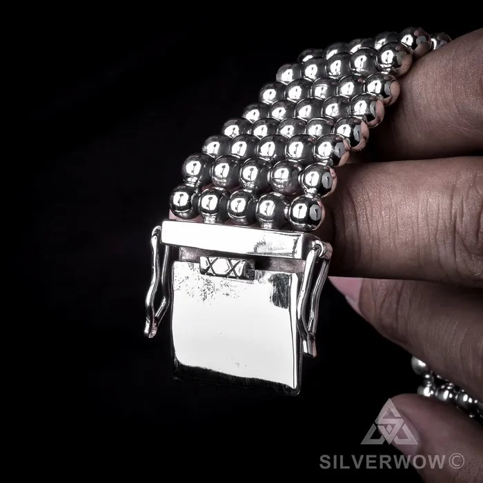 Bracelets silverwow Ball Curb Bracelet x 30mm Wide