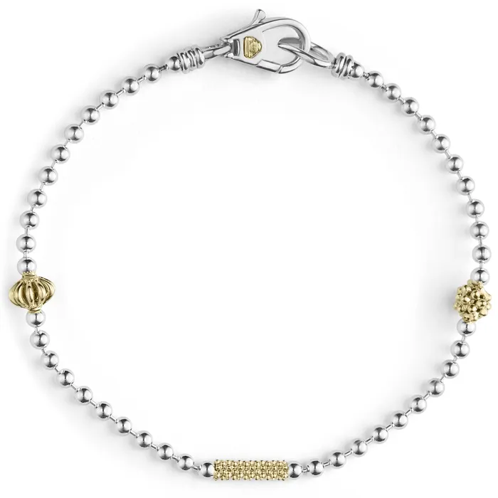 Caviar Icon TwoTone Caviar Beaded Bracelet LAGOS Bracelets