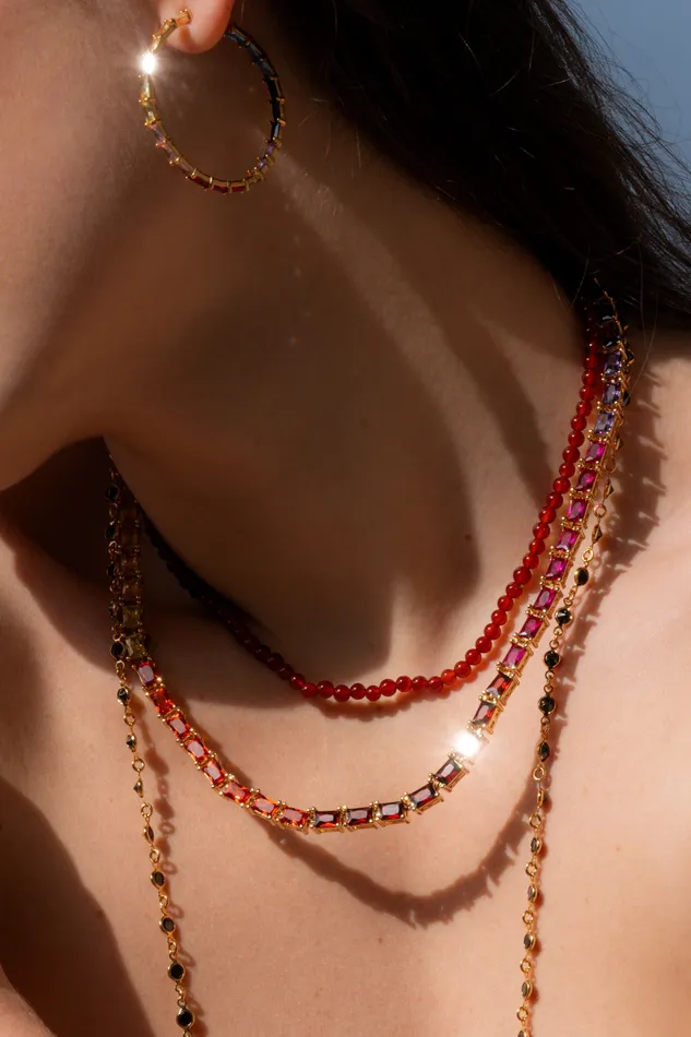 Crystal Haze Jewelry Garnet Necklace Necklaces