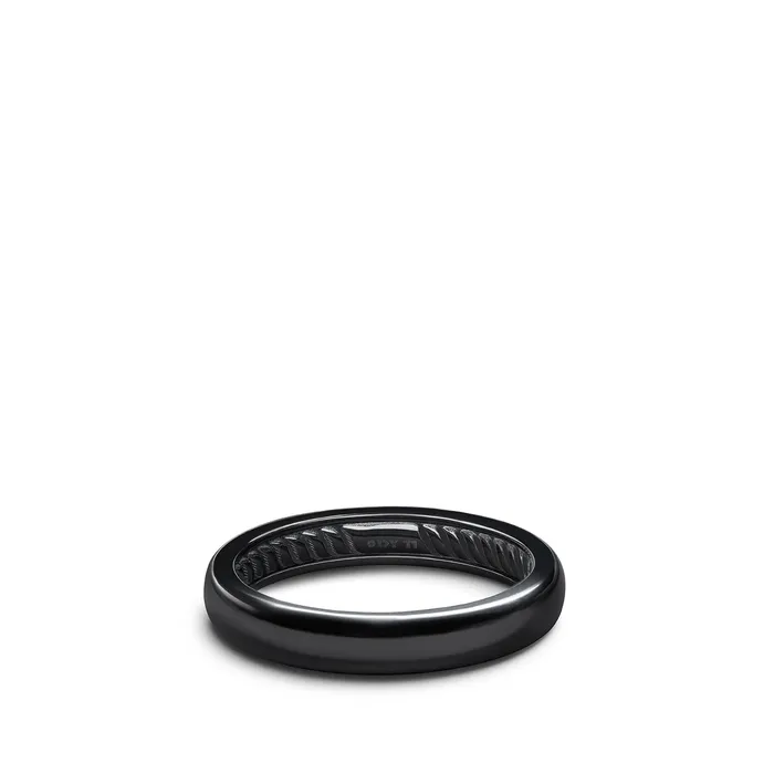 David Yurman DY Classic Band Ring in Black Titanium 4mm Rings