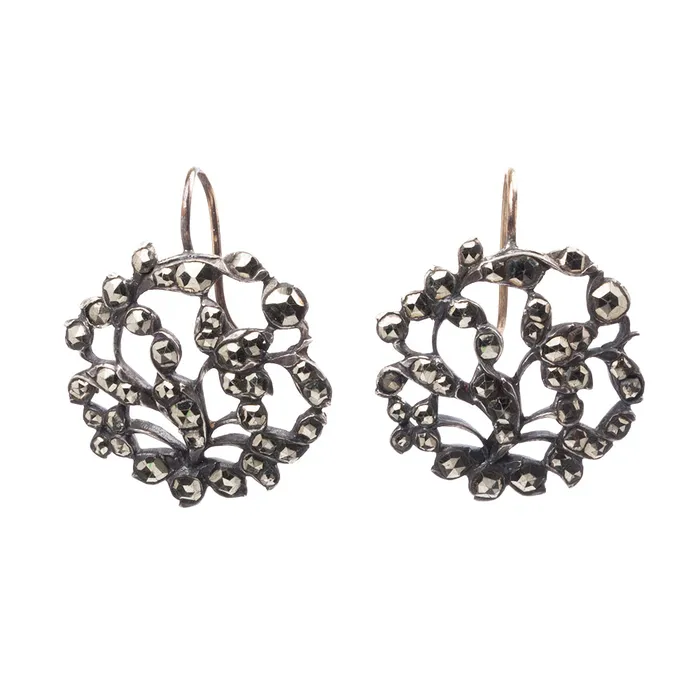 Earrings Bell Bird Antiques 18th Century Pyrite Earrings