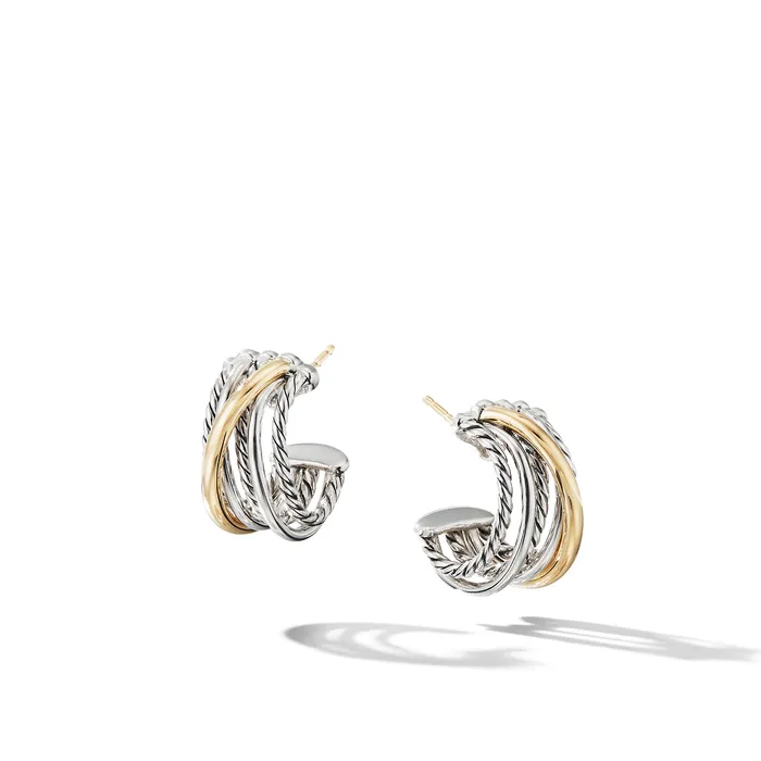 Earrings David Yurman Crossover Shrimp Earrings in Sterling Silver with 18K Yellow Gold 195mm Earrings David Yurman Crossover Shrimp Earrings in Sterling Silver with 18K Yellow Gold 195mm