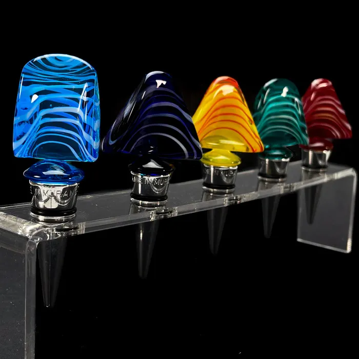 MuranoVItrum Earrings Lollipop Glass Wine Champagne Stopper