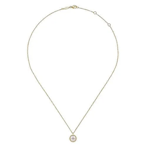 Necklaces 14K Yellow Gold Bujukan Pearl Pendant Necklace GABRIEL CO