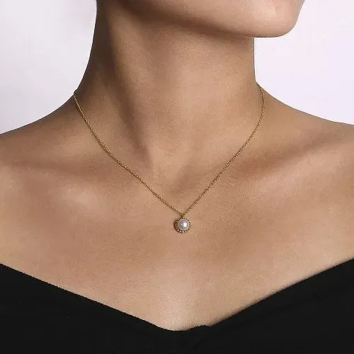 Necklaces 14K Yellow Gold Bujukan Pearl Pendant Necklace GABRIEL CO