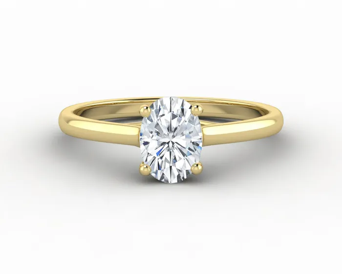 Nora 08 Ct Solitaire Oval Cut Engagement Ring Sapheena Jewelry Rings