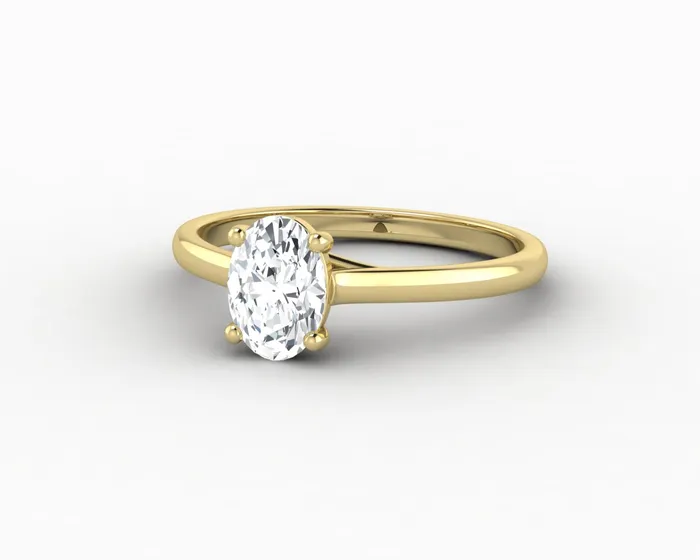 Nora 08 Ct Solitaire Oval Cut Engagement Ring Sapheena Jewelry Rings