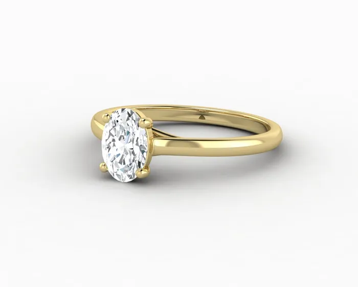 Nora 08 Ct Solitaire Oval Cut Engagement Ring Sapheena Jewelry Rings