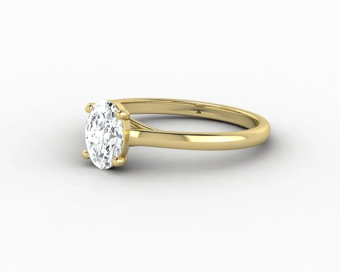 Nora 08 Ct Solitaire Oval Cut Engagement Ring Sapheena Jewelry Rings
