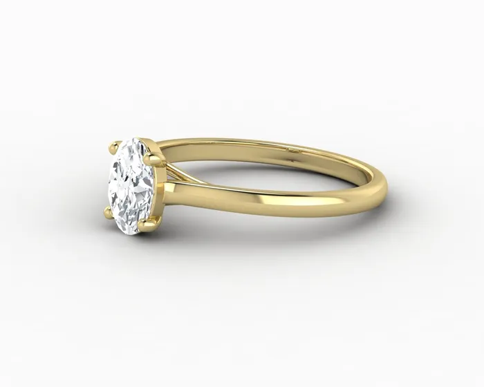 Nora 08 Ct Solitaire Oval Cut Engagement Ring Sapheena Jewelry Rings