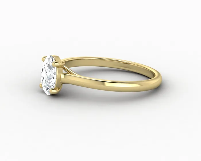 Nora 08 Ct Solitaire Oval Cut Engagement Ring Sapheena Jewelry Rings