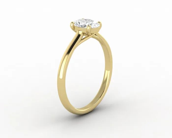 Nora 08 Ct Solitaire Oval Cut Engagement Ring Sapheena Jewelry Rings