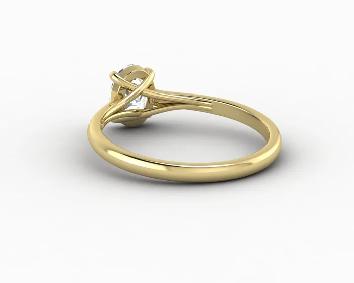 Nora 08 Ct Solitaire Oval Cut Engagement Ring Sapheena Jewelry Rings