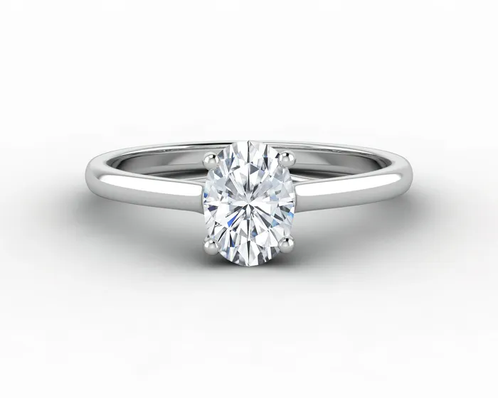 Nora 08 Ct Solitaire Oval Cut Engagement Ring Sapheena Jewelry Rings