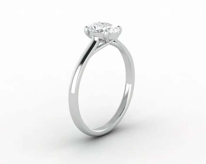 Nora 08 Ct Solitaire Oval Cut Engagement Ring Sapheena Jewelry Rings