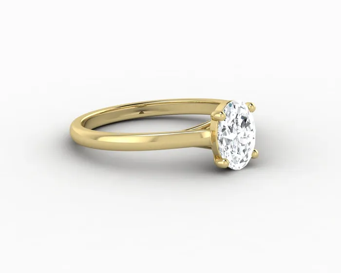 Nora 08 Ct Solitaire Oval Cut Engagement Ring Sapheena Jewelry Rings