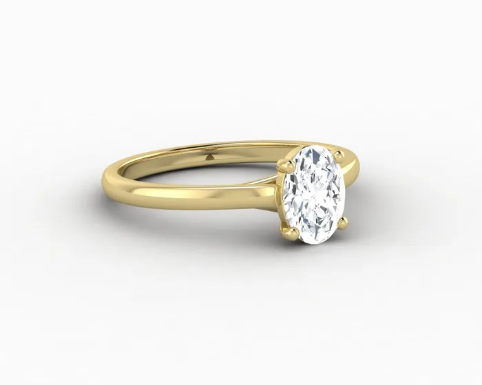 Nora 08 Ct Solitaire Oval Cut Engagement Ring Sapheena Jewelry Rings
