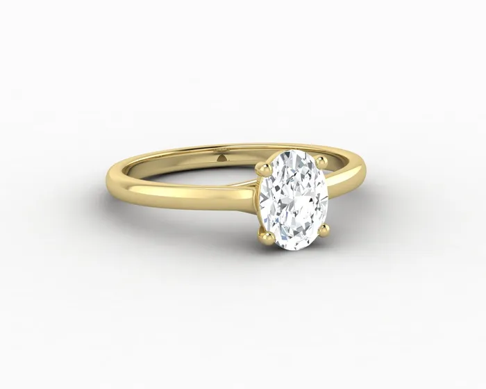 Nora 08 Ct Solitaire Oval Cut Engagement Ring Sapheena Jewelry Rings