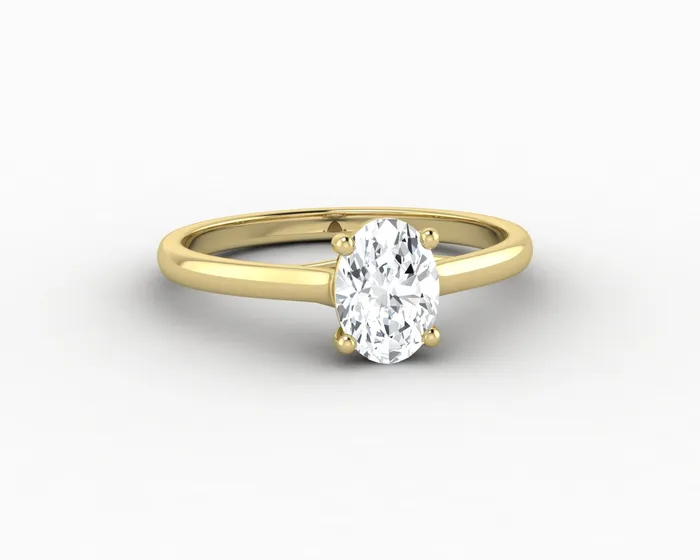 Nora 08 Ct Solitaire Oval Cut Engagement Ring Sapheena Jewelry Rings