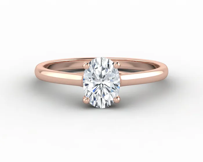 Nora 08 Ct Solitaire Oval Cut Engagement Ring Sapheena Jewelry Rings