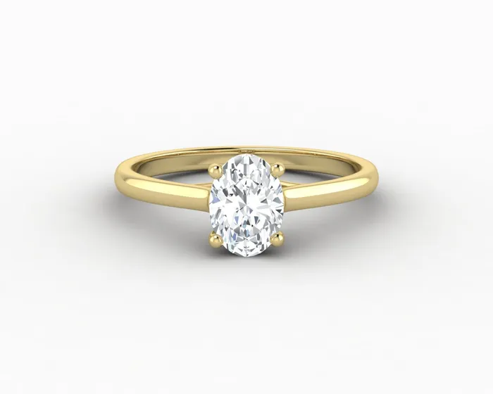Nora 08 Ct Solitaire Oval Cut Engagement Ring Sapheena Jewelry Rings