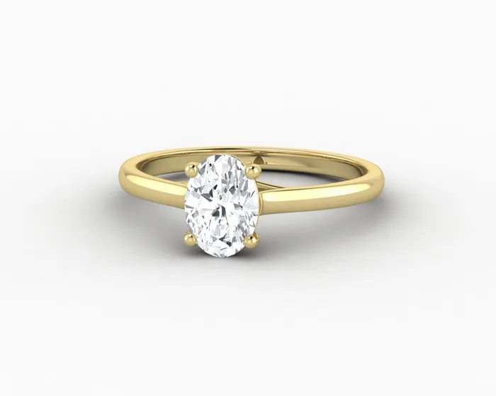 Nora 08 Ct Solitaire Oval Cut Engagement Ring Sapheena Jewelry Rings