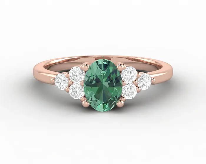 Sapheena Jewelry Earrings Astrid 10 Ct Oval Cut Natural Green Sapphire