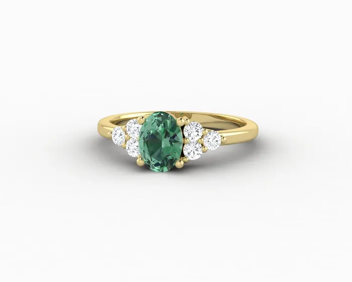 Sapheena Jewelry Earrings Astrid 10 Ct Oval Cut Natural Green Sapphire
