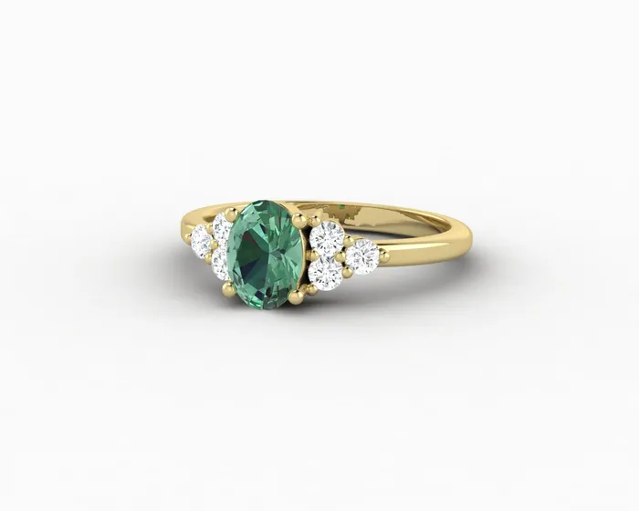 Sapheena Jewelry Earrings Astrid 10 Ct Oval Cut Natural Green Sapphire